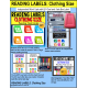 LIFE SKILLS Task Cards - Reading Labels CLOTHING SIZE “Task Box Filler” Autism